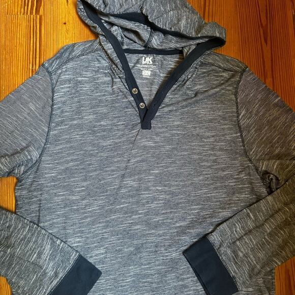 UK Style French Connection navy hooded long sleeve tee SIZE M - Picture 2 of 4